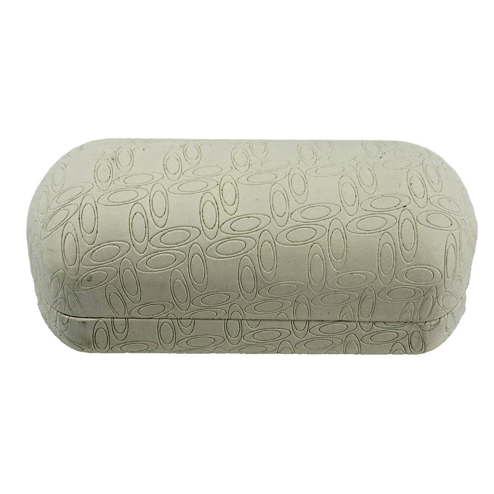 Oakley Sunglass Case Clam Shell Logo Embossed White Hard Large Clean Interior
